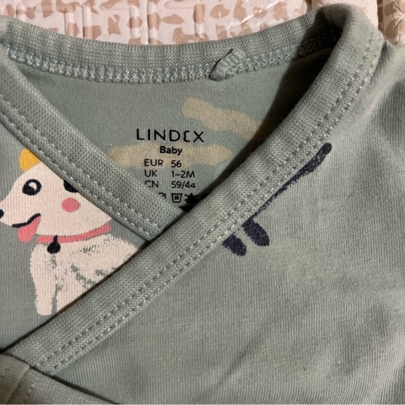 Lindex Dog Print Baby Outfit - Green - Picture 2 of 2